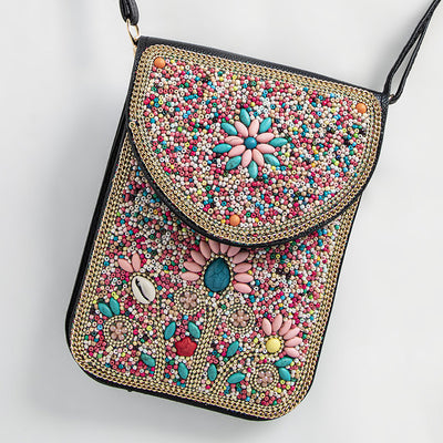 Bolsa Bohemia para Celular con Cuentas y Concha Marina - Image 57