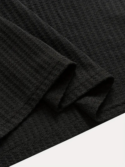 Camisa Casual de Punto Rombo con Solapa - Corte Holgado Manga Corta Hombre - Image 65