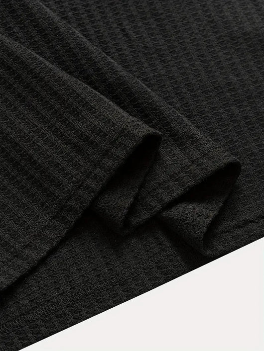 Camisa Casual de Punto Rombo con Solapa - Corte Holgado Manga Corta Hombre - Image 65