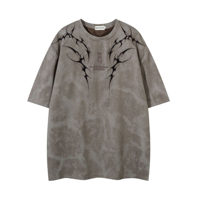 Camiseta Retro Americana Bordada con Espinas para Hombre - Image 36