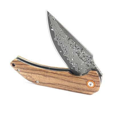 Cuchillo Plegable Mashige Steel Outdoor - Madera de Cebra - Image 11