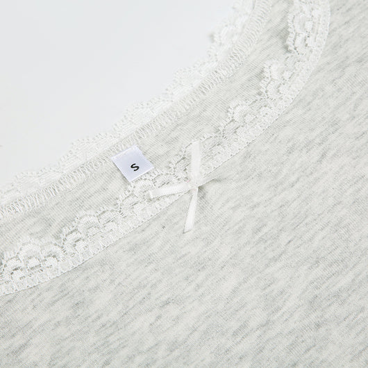 Chaleco Ajustado con Lazo de Encaje Dulce y Picante - Estilo Urbano Cuello en U - Image 28