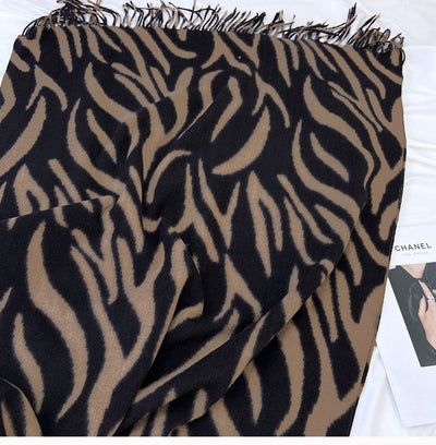 Pashmina Estampada con Rayas y Borlas - Lujo y Calidez - Image 32