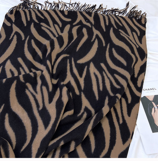 Pashmina Estampada con Rayas y Borlas - Lujo y Calidez - Image 32