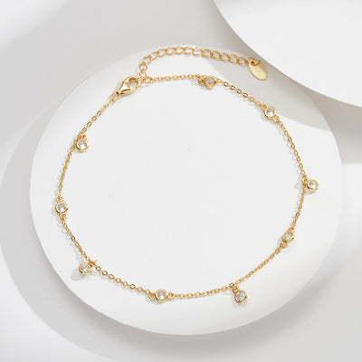Tobillera Elegante con Dije de Circonio - Diseño Minimalista - Image 10