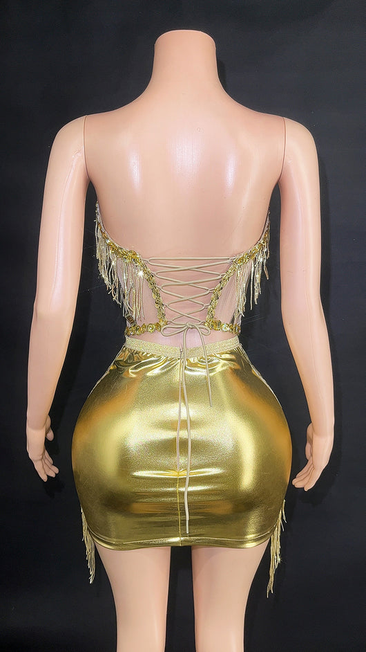 Top Tubo con Borlas y Falda Corta para Mujer - Image 17