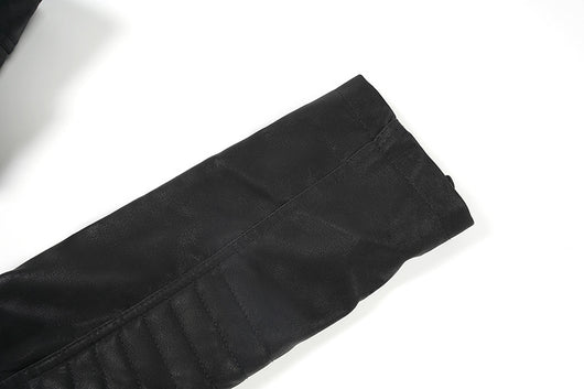 Chaqueta de Cuero PU con Cuello Mao para Hombre - Image 18
