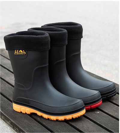 Botas de Lluvia Impermeables para Hombre con Tubo Medio y Suela Antideslizante - Image 22