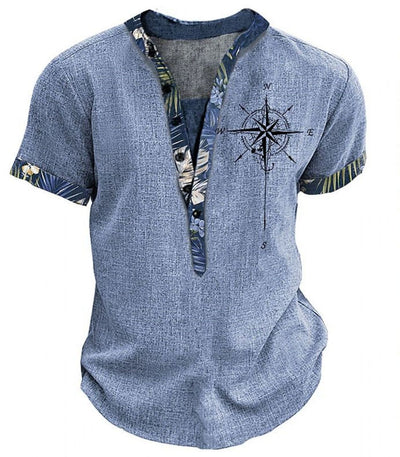 Playera Estampada 3D Estilo Europeo Americano con Botones para Jóvenes - Image 20