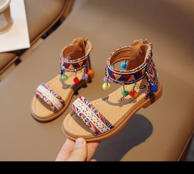 Sandalias de Vacaciones Étnicas y Estilo Internacional para Niñas - Image 24