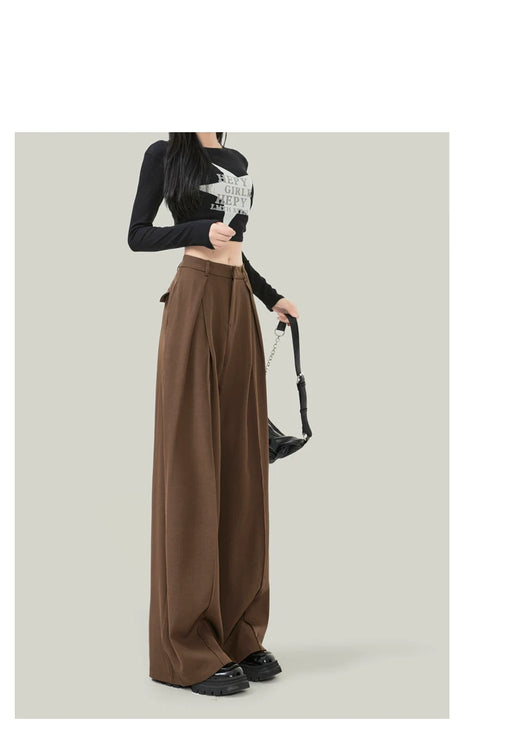 Pantalón Ancho de Tiro Alto Drapeado para Verano - Corte Petite - Image 16