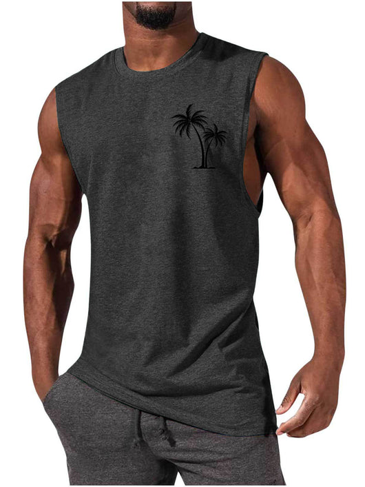 Camiseta Deportiva sin Mangas Hombre Suelta Verano - Image 34