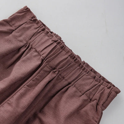 Pantalón Ancho de Lino y Algodón con Cintura Elástica - Image 61
