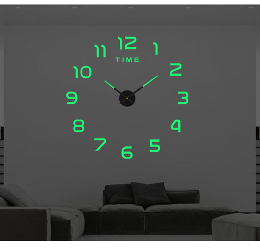Reloj de Pared Silencioso con Luz Nocturna y Adhesivos Decorativos - Image 9