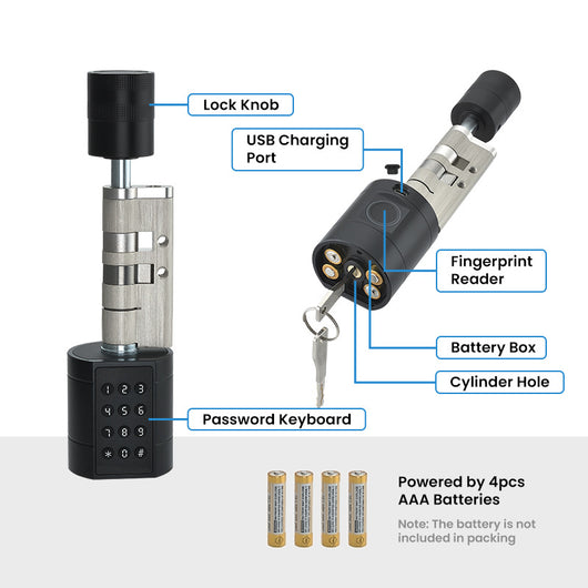 Candado Inteligente con Huella Dactilar, Bluetooth y Contraseña Ajustable - Image 20