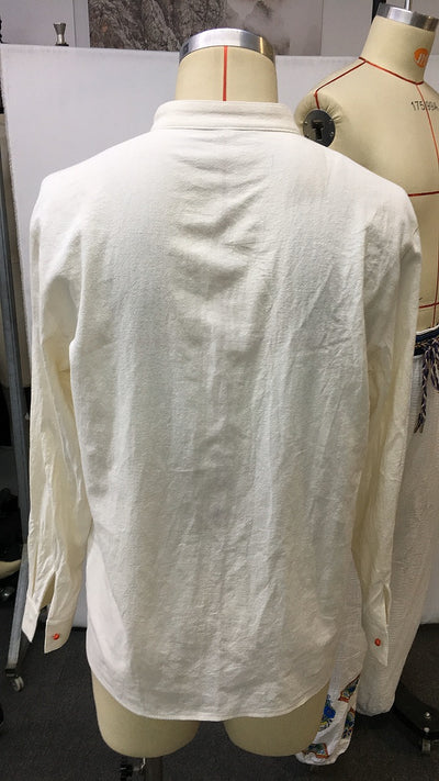 Camisa Casual Retro Hombre Cuello Abierto con Bordados - Image 10