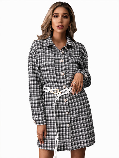 Chaqueta Camisa Cuadros Clásica de Largo Medio - Image 13