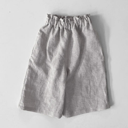 Pantalón Ancho de Lino y Algodón con Cintura Elástica - Image 23