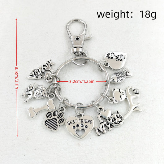 Llavero Mascota con Diseños de Huesos, Peces y Patitas - Accesor Perfecto para Amigos Peludos - Image 10