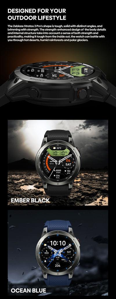 Reloj Inteligente Stratos3pro con GPS y Seguimiento de Movimiento - Image 12