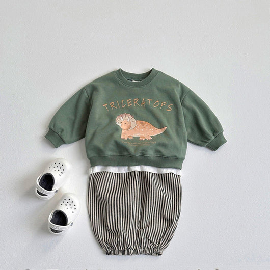 Sudadera Infantil con Dinosaurio de Dibujos Animados Coreano - Image 15