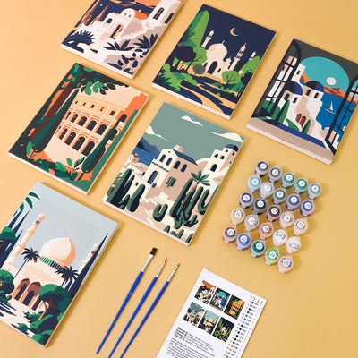 Kit de Pintura al Óleo Miniatura DIY - Paisajes y Flores para Principiantes - Image 30
