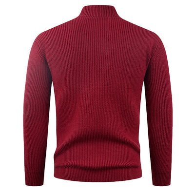 Suéter Casual para Hombre con Cuello Mao y Botones Sesgados - Image 33
