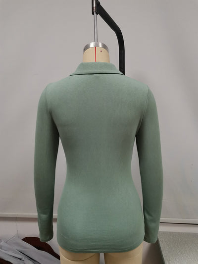 Blusa Slim Cuello V Manga Larga Kenji - Prenda Base Essencial - Image 19