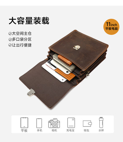 Bolsa Mensajera Vertical de Gran Capacidad con Diseño Cuadrado para Hombre - Image 12
