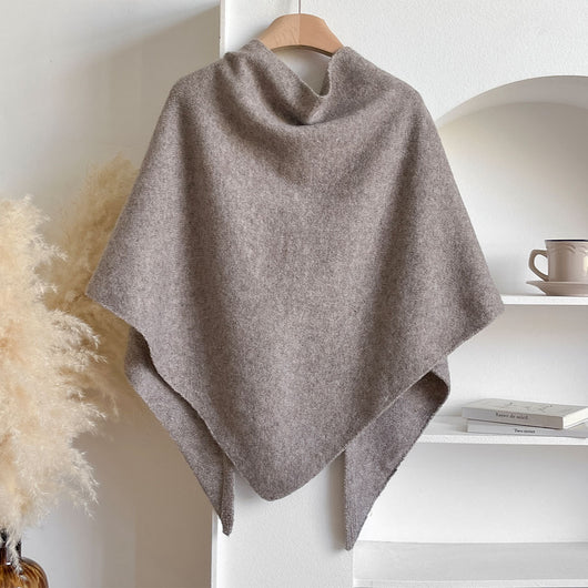 Chal Triangular Tejido Grueso Coreano para Invierno - Abrigo Suave y Cálido - Image 31