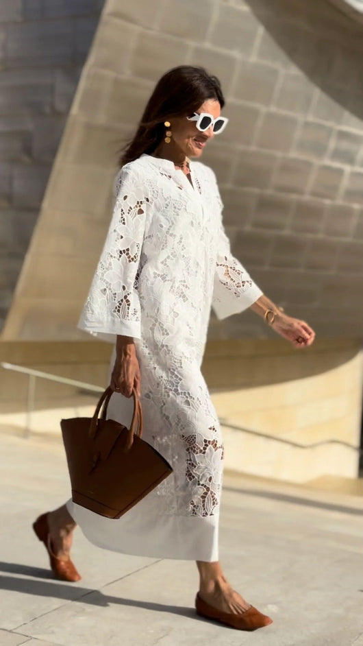 Blusa de Playa Holgada con Encaje - Camisa Vacacional Elegante - Image 30