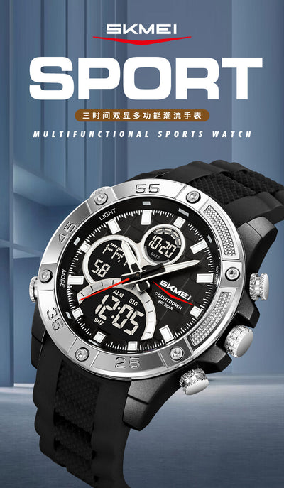Reloj Digital Multifuncional Resistente al Agua para Hombre - Image 13
