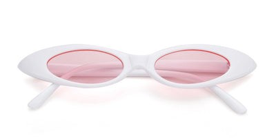 Clear frame cat eye sunglasses with bright yellow lenses, suitable for fashion wear and sun protection. - Image 43