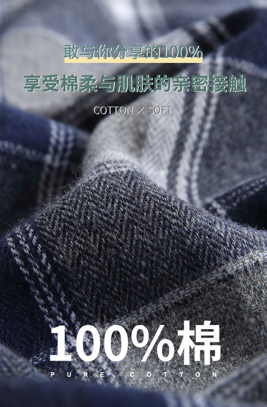 Camisa Casual de Cuadros para Hombre con Cuello Cuadrado - Image 19