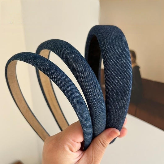 Diadema Retro de Tela Denim con Estilo Minimalista - Image 15