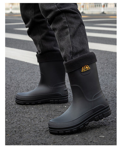 Botas de Lluvia Impermeables para Hombre con Tubo Medio y Suela Antideslizante - Image 16