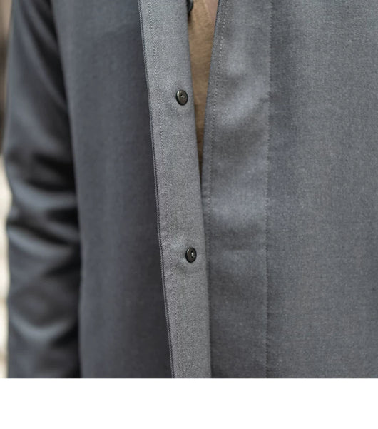 Abrigo Trench de Lana Sencillo Elegancia Atemporal - Image 15