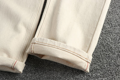 Jeans Vintage Lavado Crudo en Tono Crema - Image 10