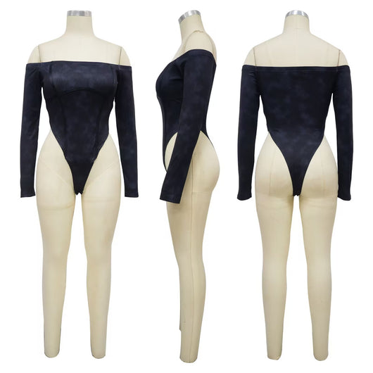 Enterizo Elegante Hombros Descubiertos con Cintura Descubierta - Image 16