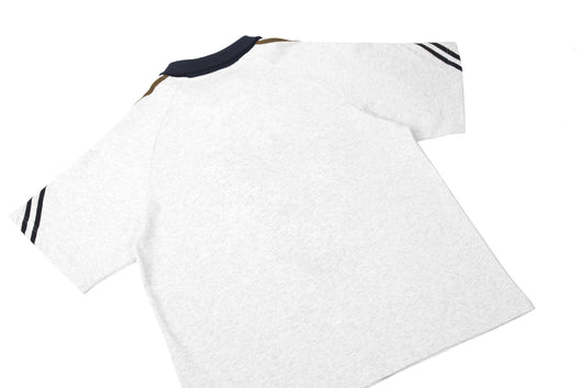 Camiseta Cuello Solapa Estilo Locomotora Patchwork Manga Corta Unisex - Image 32