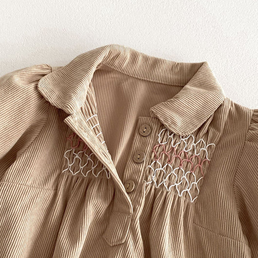 Vestido Enterizo de Pana para Bebé Niña con Diseño Triangular - Image 26