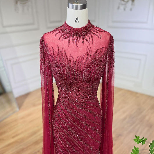 Vestido de Gala Elegante con Mangas Volantes y Falda Sirena - Image 46