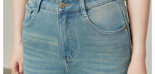 Pantalones Skinny Talle Alto Acampanados Mujer - Colores Claros Primavera Verano - Image 37