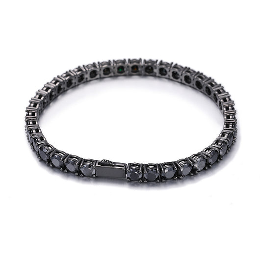Cadena de Tenis Plata S925 Moissanita Negra - Collar Hip Hop para Hombre - Image 17