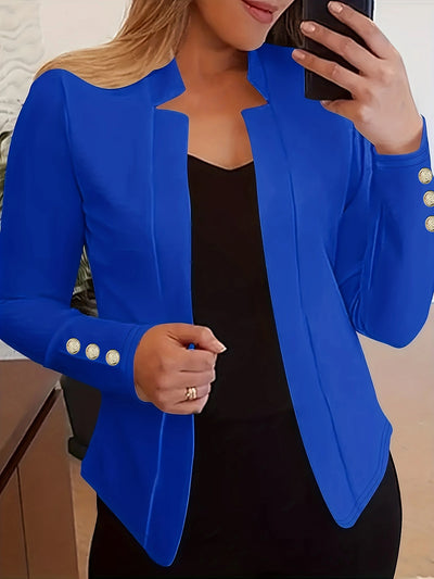 Saco Ejecutivo de Color Sólido con Puños Refinados - Image 6