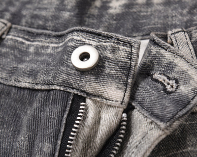 Jeans Ajustados Daddy con Desgarre y Efecto Gato Gris Claro - Image 30