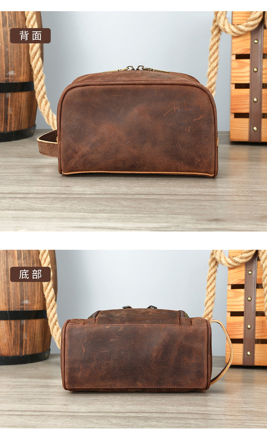 Bolso Retro Cuero Crazy Horse Neutro Multifuncional - Image 13