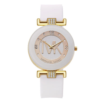 Reloj de Mujer con Correa de Silicona Diamantada y Movimiento de Cuarzo - Image 25