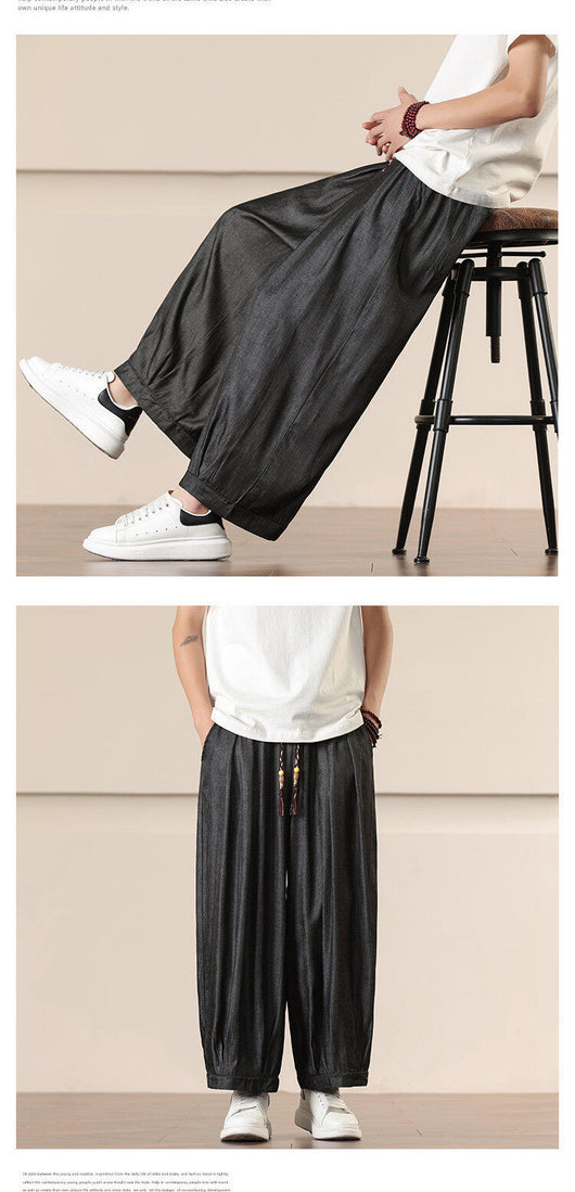 Pantalones Harem Retro Sueltos Talla Grande para Hombre - Image 15