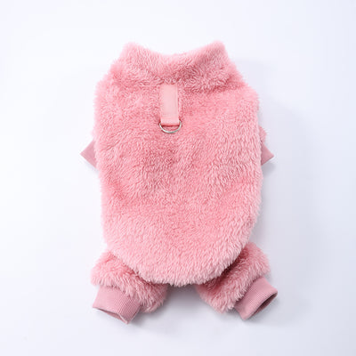 Ropa para Mascotas en Poliéster - Colores Sólidos con Pelaje - Image 24